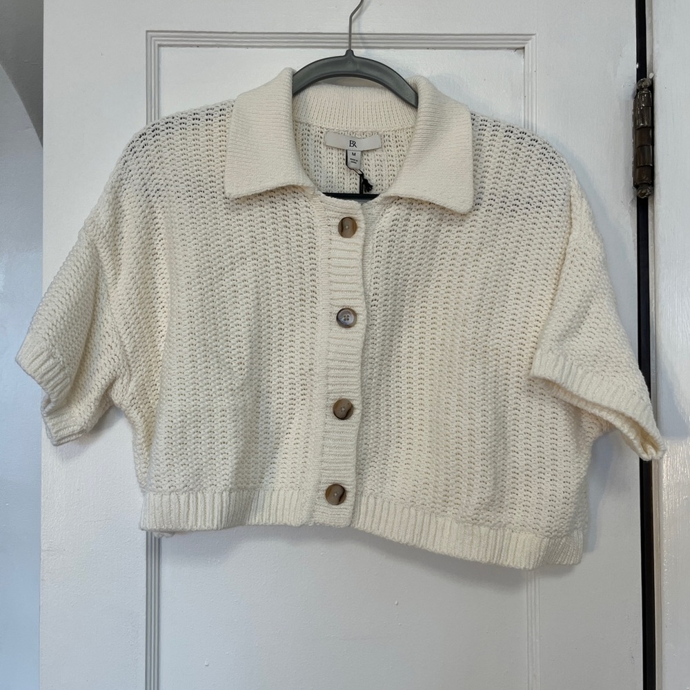 NWT Women's Cream Knit Cardigan Sweater Banana Republic